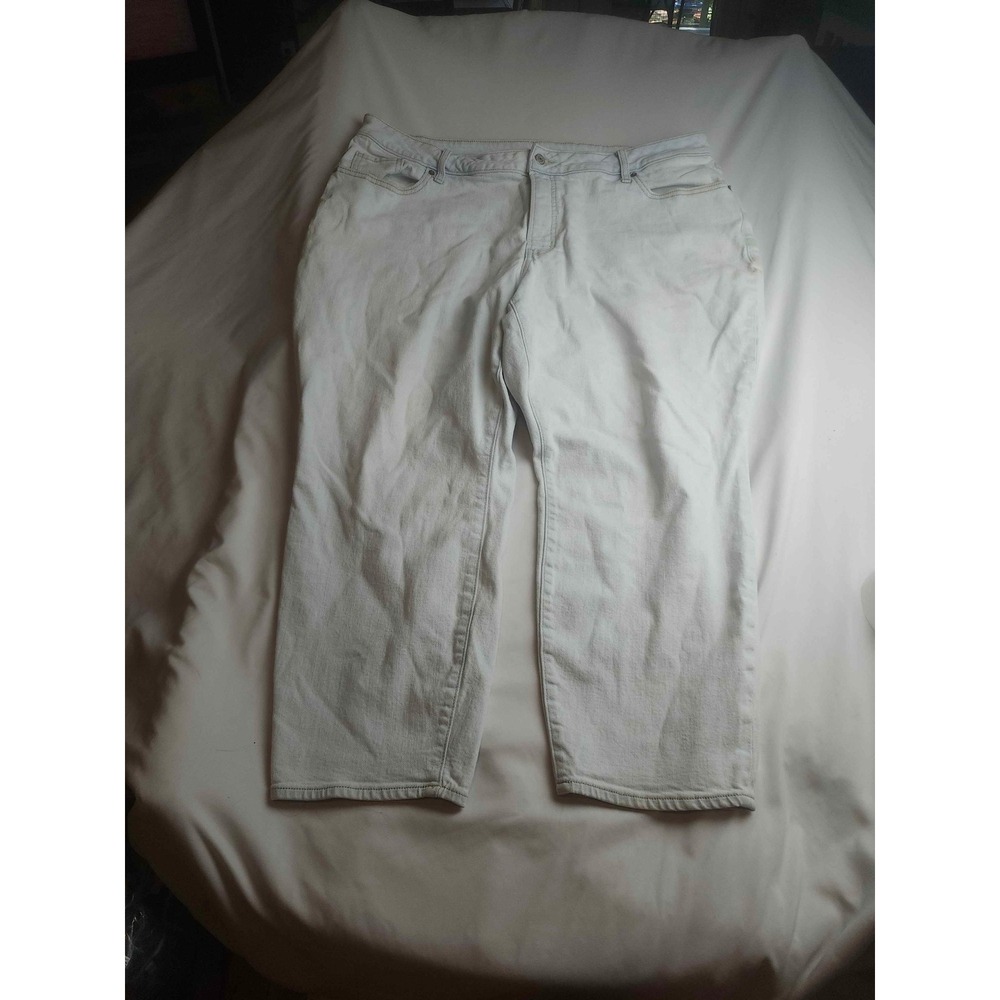 Old Navy Curvy Straight Jeans Light Wash High Rise Size 22 Womens